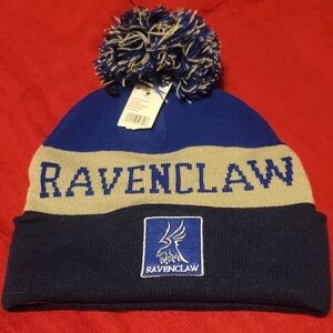 Universal Studios Blue and Silver Pom-Pom Beanie